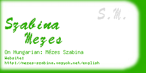szabina mezes business card