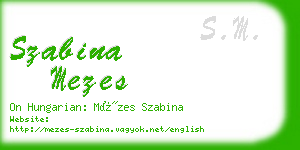 szabina mezes business card